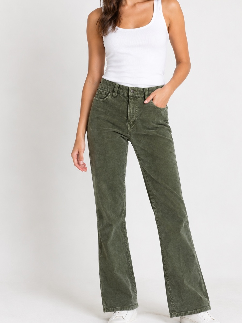 LL Bean Womens Pants
30x30 Olive Green Corduroy
Standard Fit Straight Leg